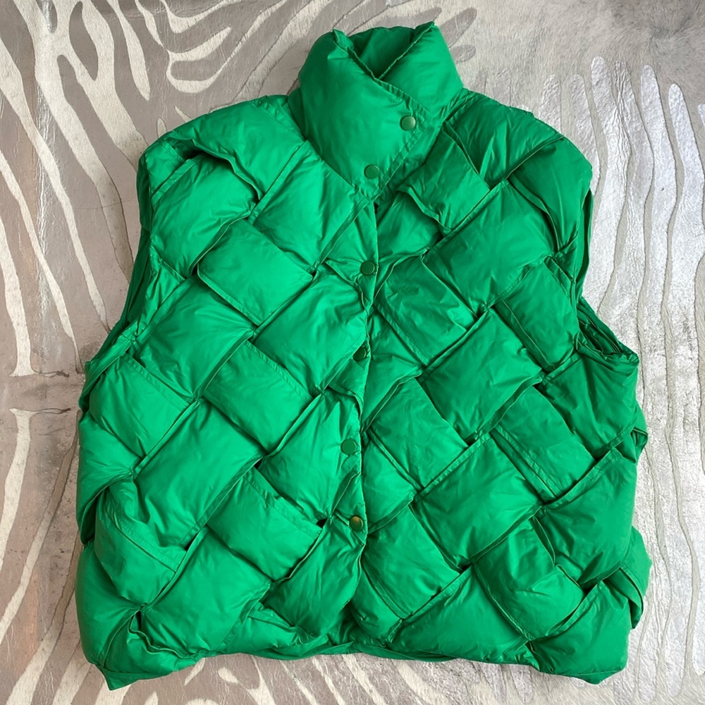 NWOT Green Puffer Vest